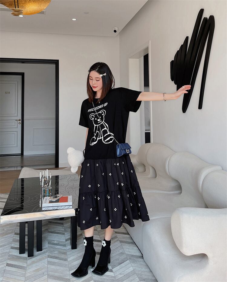 【dress】偽二つ切り替えワンピース G20315