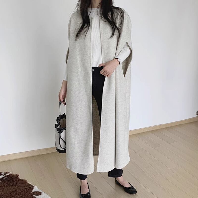 【outer】ロングケープコート　M19079