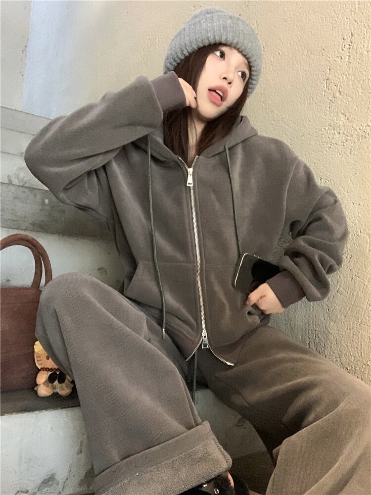 【set】フーディーパーカー×ワイドパンツセット　M27324
