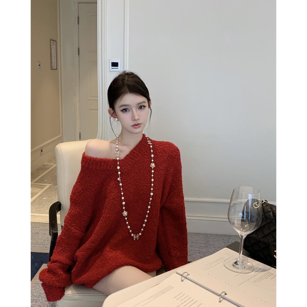 【tops】Vネックニットセーター　M28192