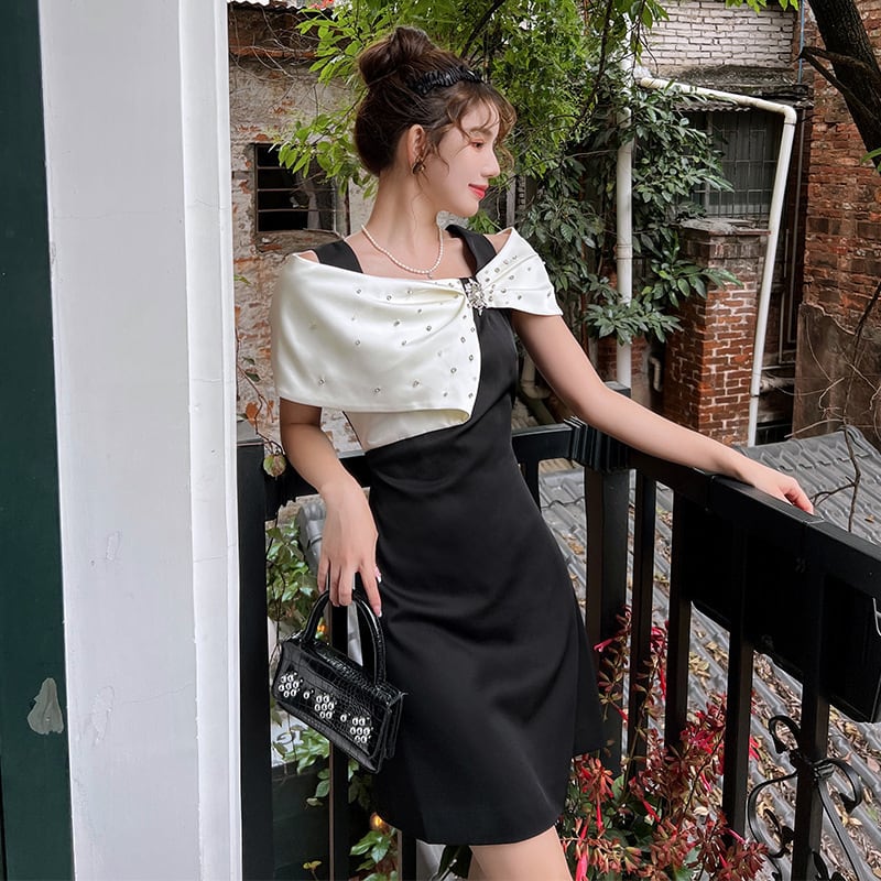 【dress】ビジューデートワンピース　M24884