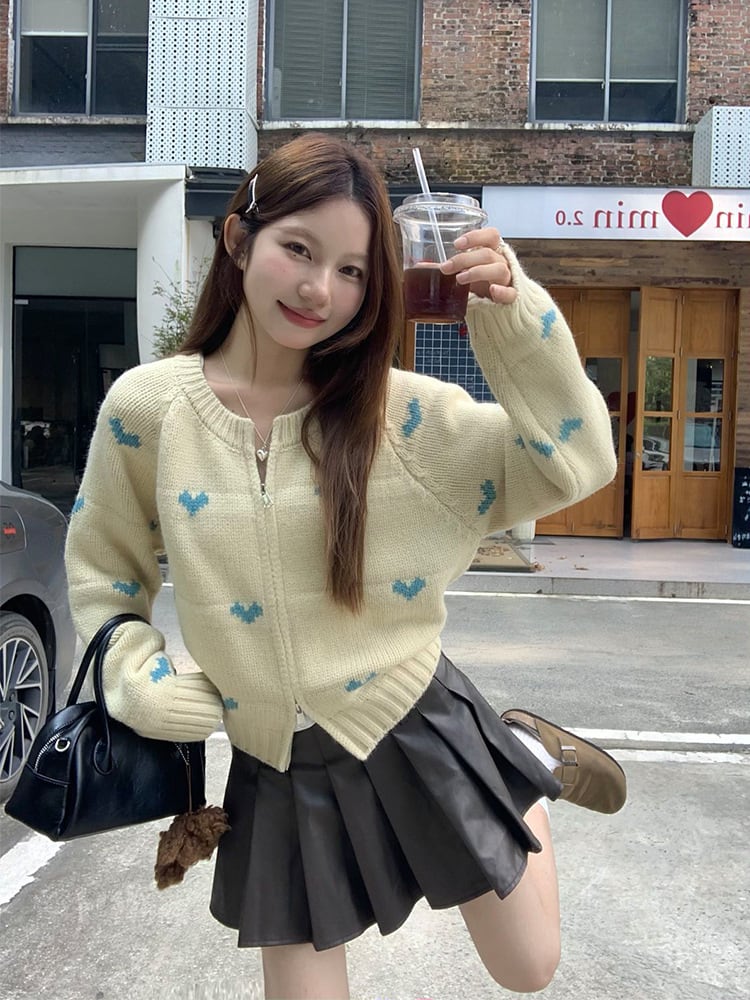 【outer】ファスナーニットカーデ　M26351