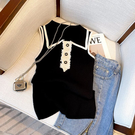 【tops】POLOネックニットキャミソール G20682