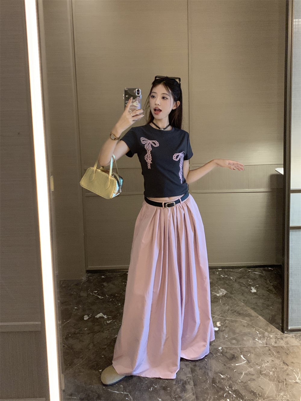 【set】Tシャツ×スカートセット　M24864