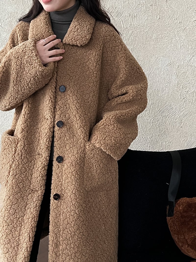 【outer】ロングシープボアコート Q7224