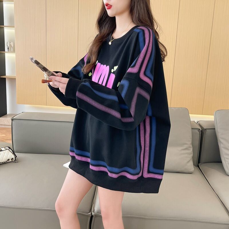 【tops】クルーネックプリントプルオーバー　M18639