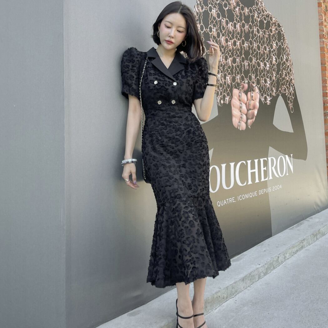 【dress】レースマーメイドワンピース　M29770