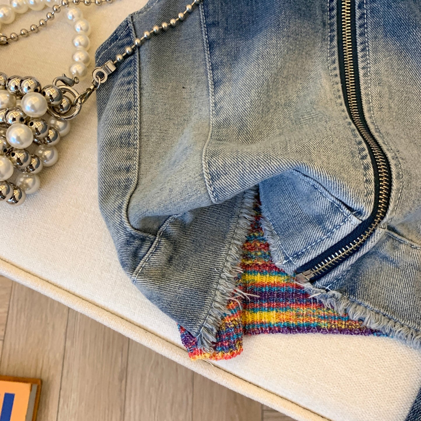 【tops】ファスナーデニムキャミソールG20350