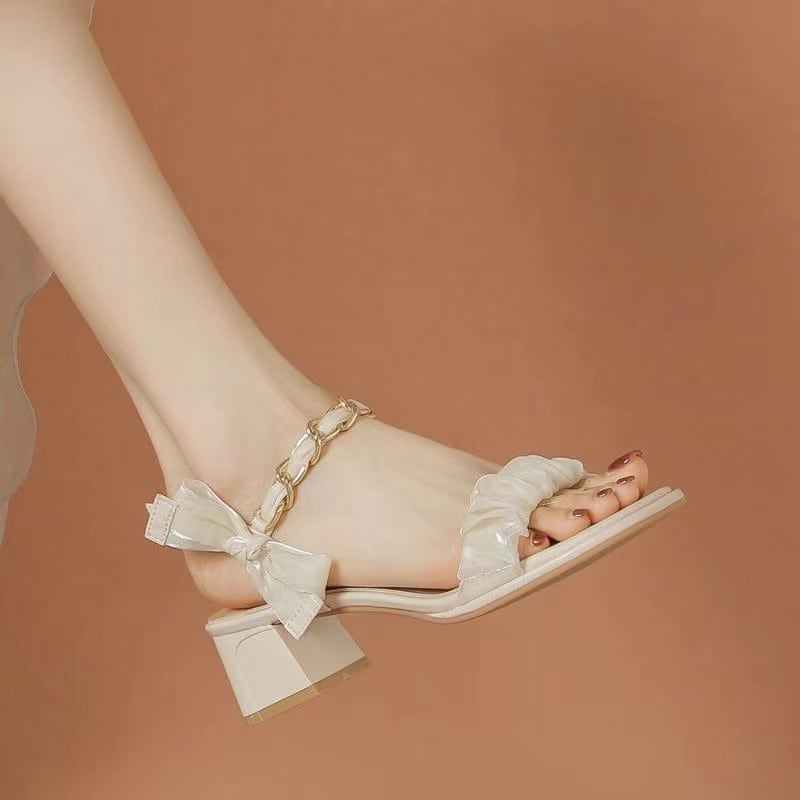 【shoes】リボン付きサンダル　M30234