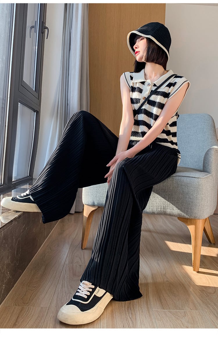 【bottoms】シフォンギャザーガウチョパンツG20984