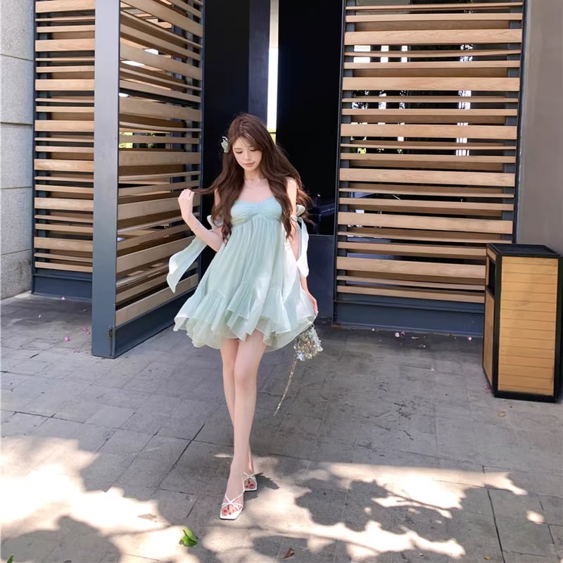 【dress】バックオーポンキャミワンピース Q8448