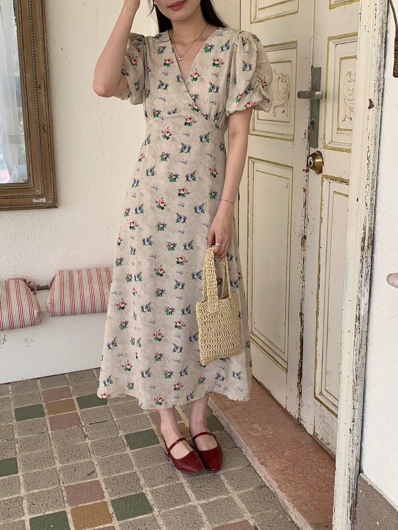 【dress】花柄ワンピース　M24741