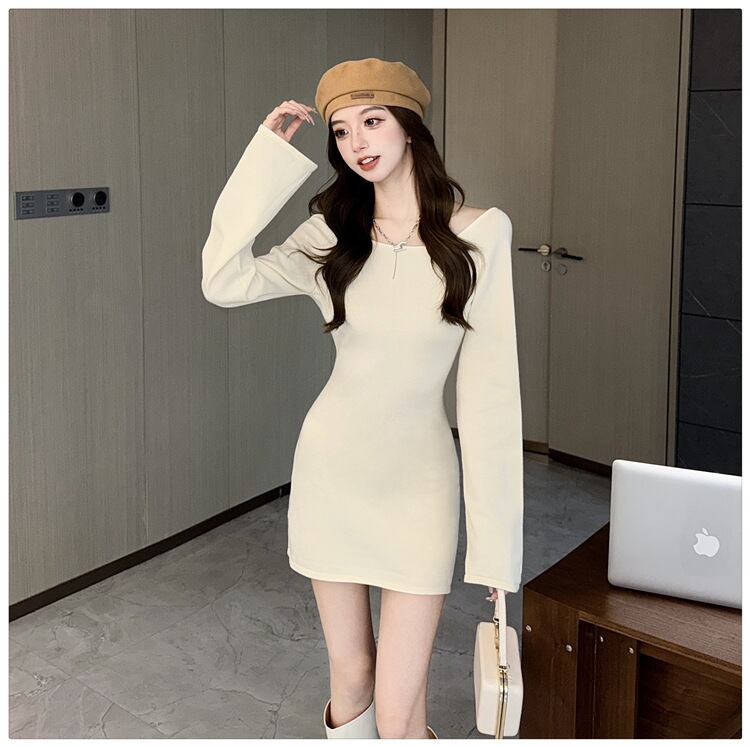 【dress】バックレスニットワンピース　M28110
