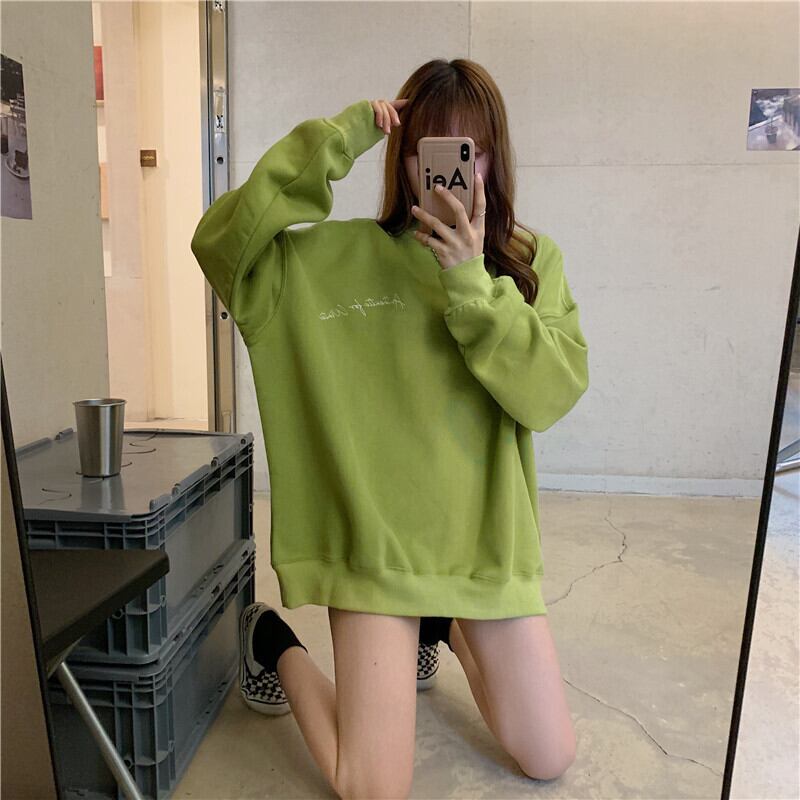 【tops】INS風秋冬新作ファッション美人度アップ!韓国系厚手裏起毛ルーズパーカー G3528