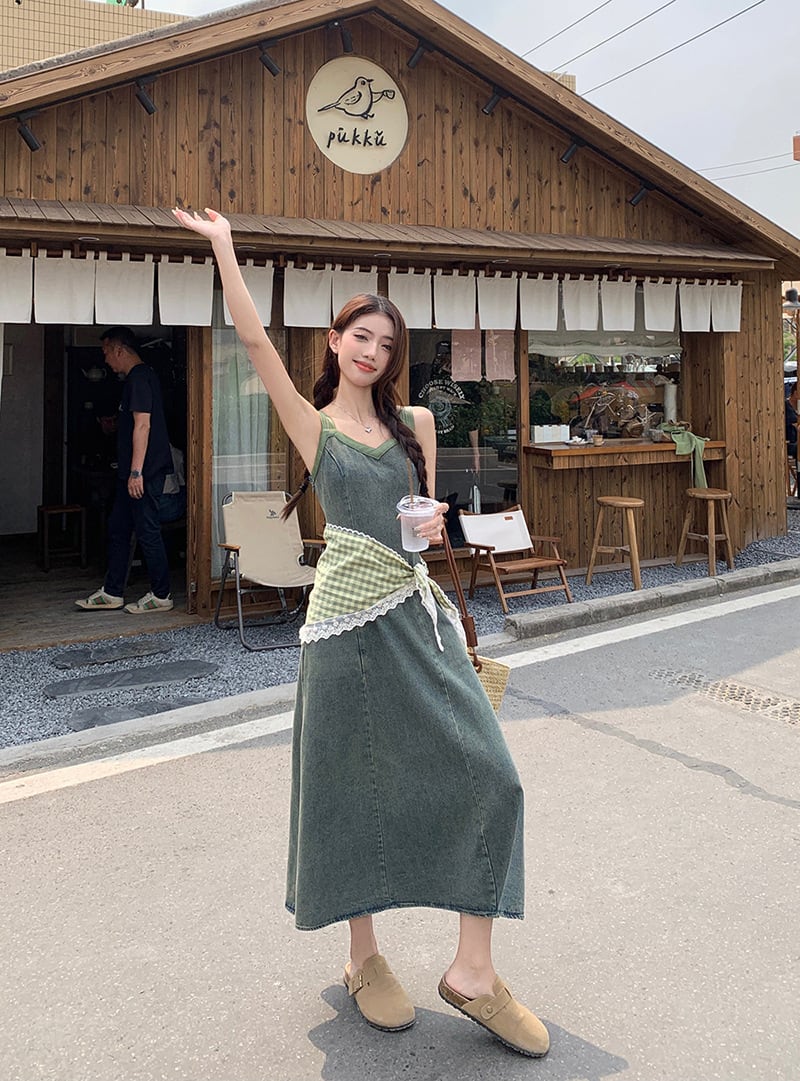 【dress】デニムキャミワンピースG21377