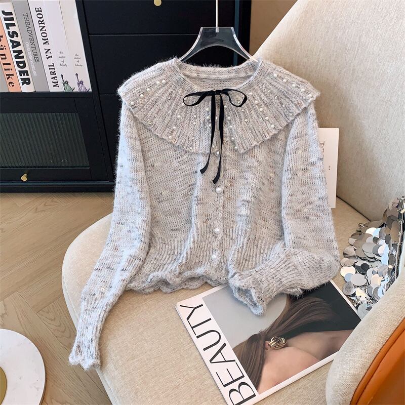 【tops】パールニットセーター　M27186