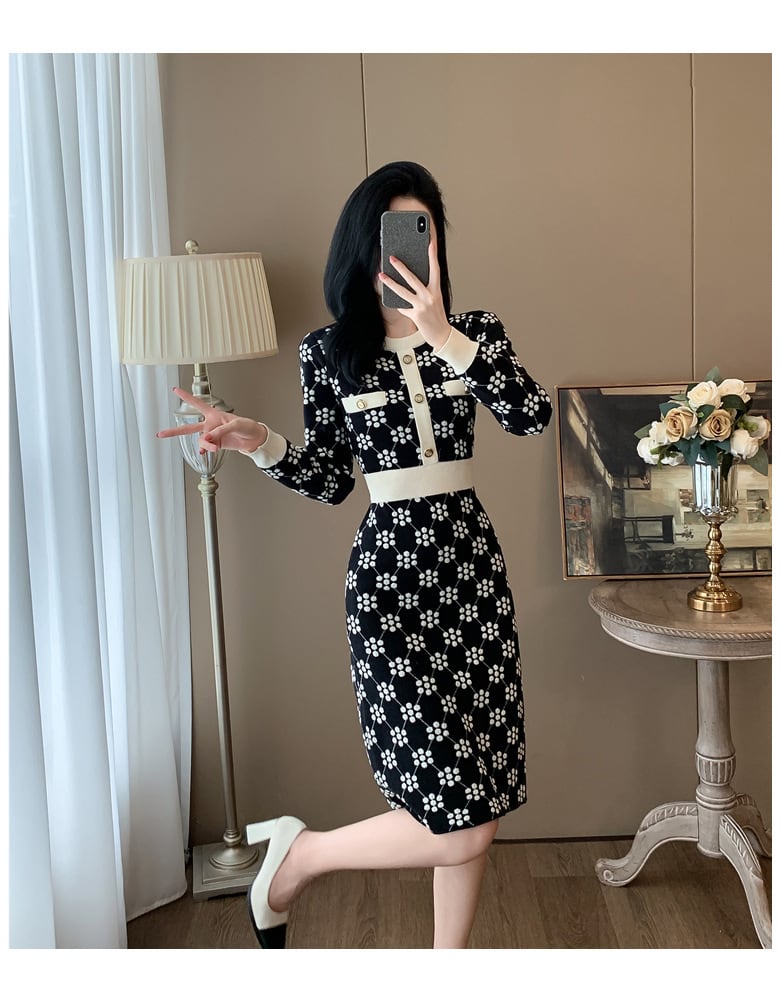 【dress】ニットワンピース　M25368