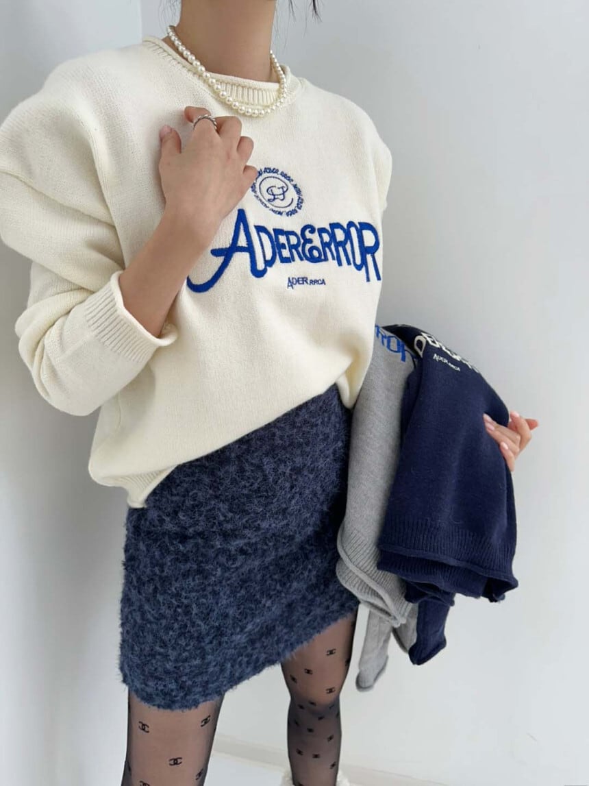 【tops】ラウンドネックニットセーターG19836