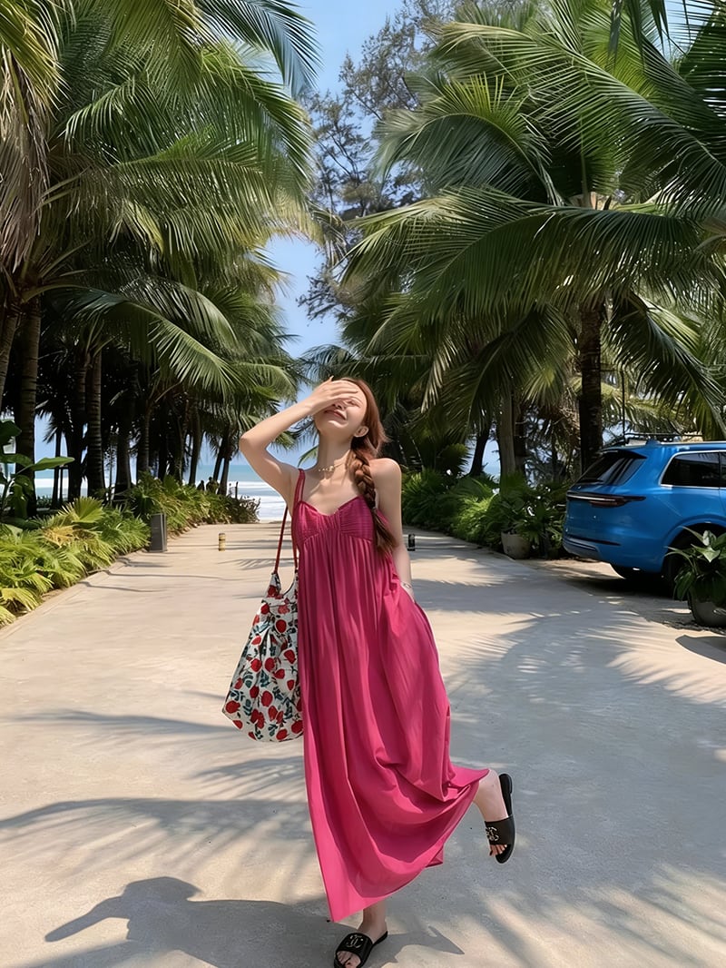 【dress】ロングキャミワンピース Q8213