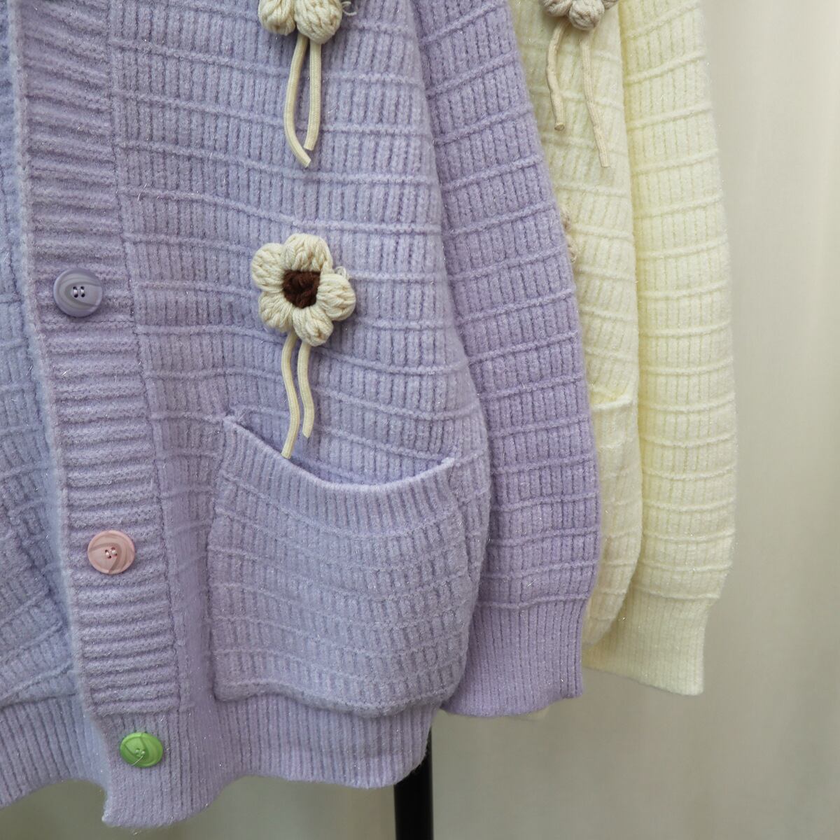 【outer】Vネックニットカーデ　M18707