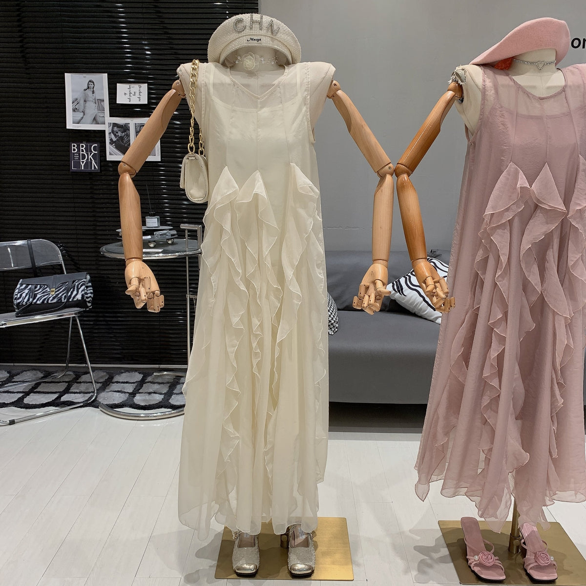【dress】キャミワンピース×フリルワンピースセット　M24706