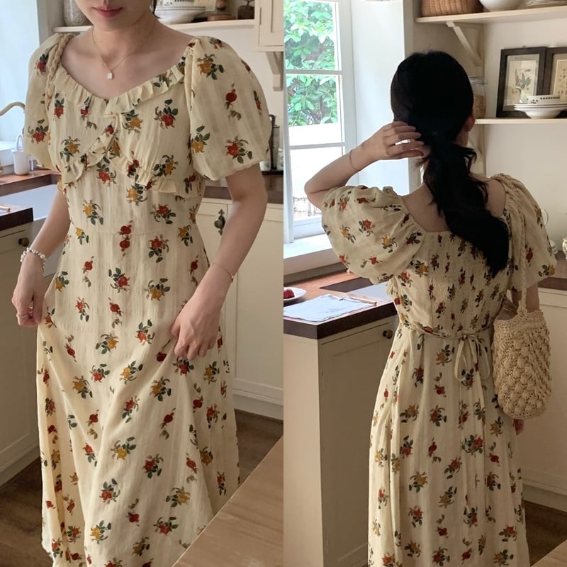 【dress】花柄ワンピース　M24465