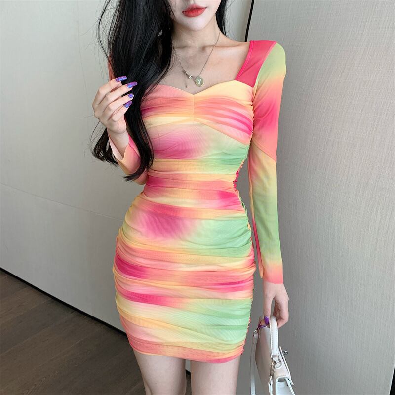 【dress】プリントレースワンピース　M28856