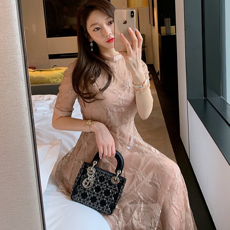 【set】キャミワンピース+メッシュワンピース２点セットG21489