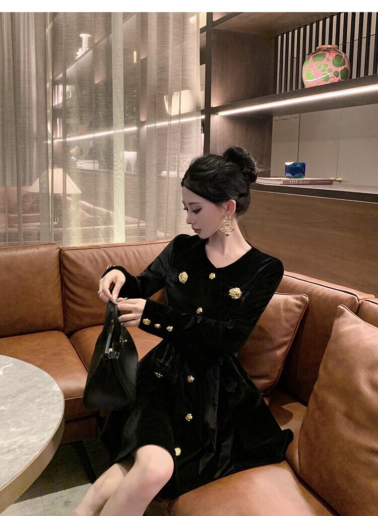 【dress】ボタンデザインワンピース　M27035