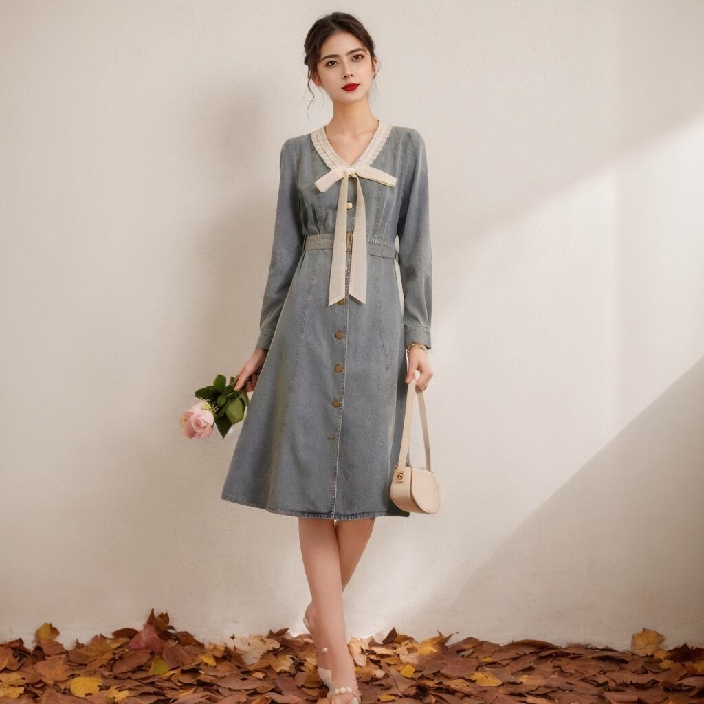 【dress】デニムワンピース　M29666