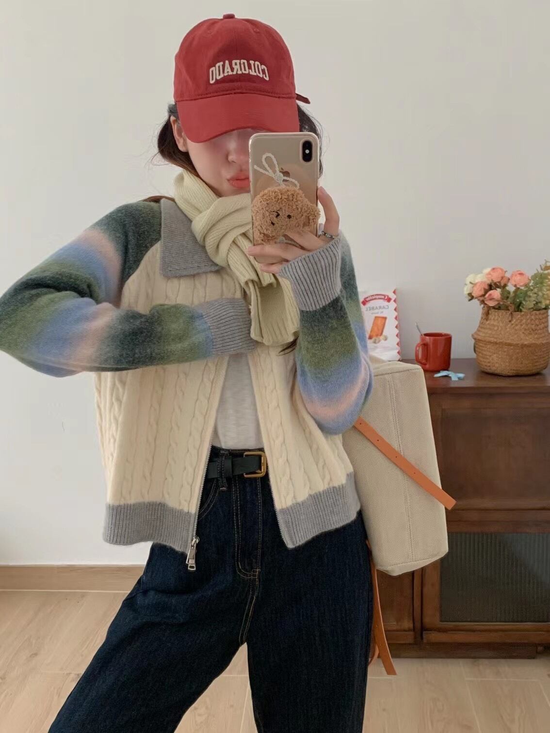 【outer】ファスナーニットカーデ　M18529