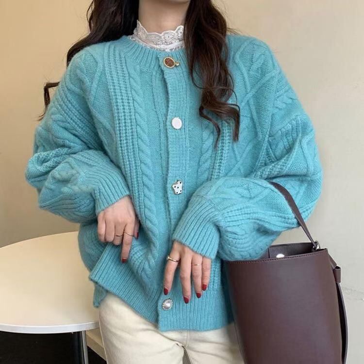 【outer】クルーネックニットカーデ　M27251