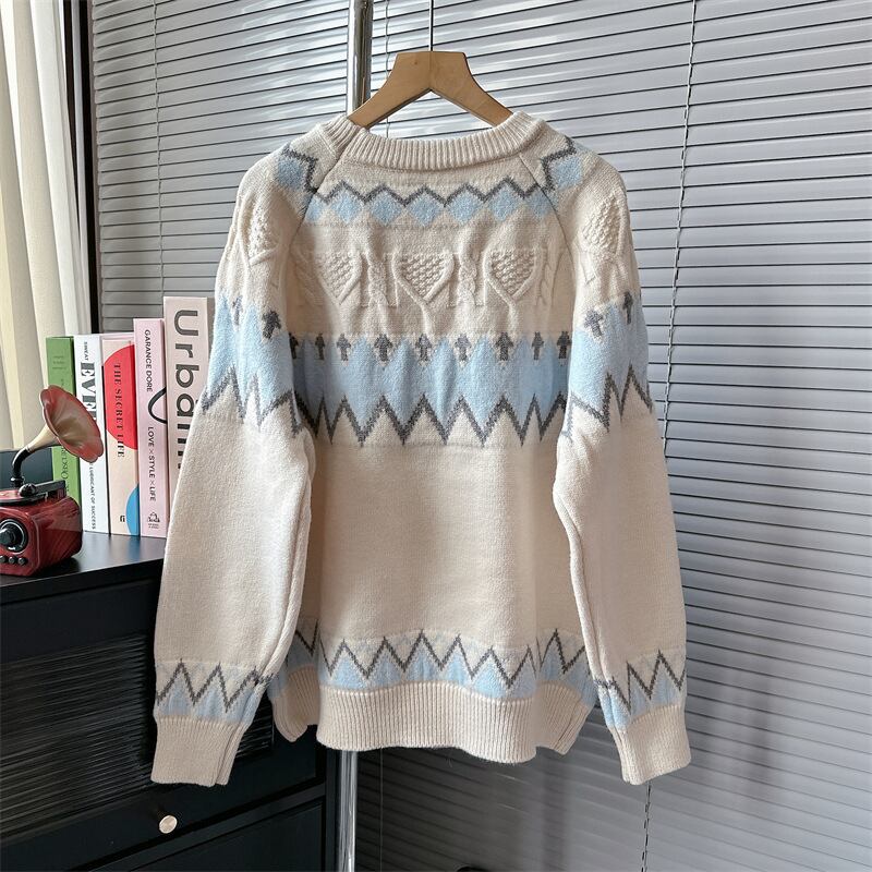 【tops】クルーネックニットセーター　M18889