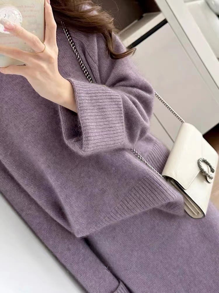 【set】ニットセーター×スカートセット　M26885