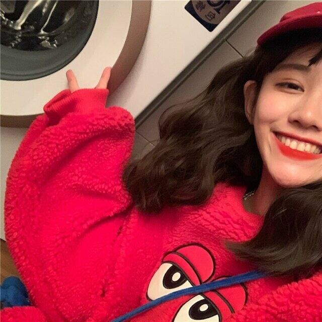 【tops】好感度UP大人可愛い2色ラウンドネック長袖配色ゆったりパーカーF3913