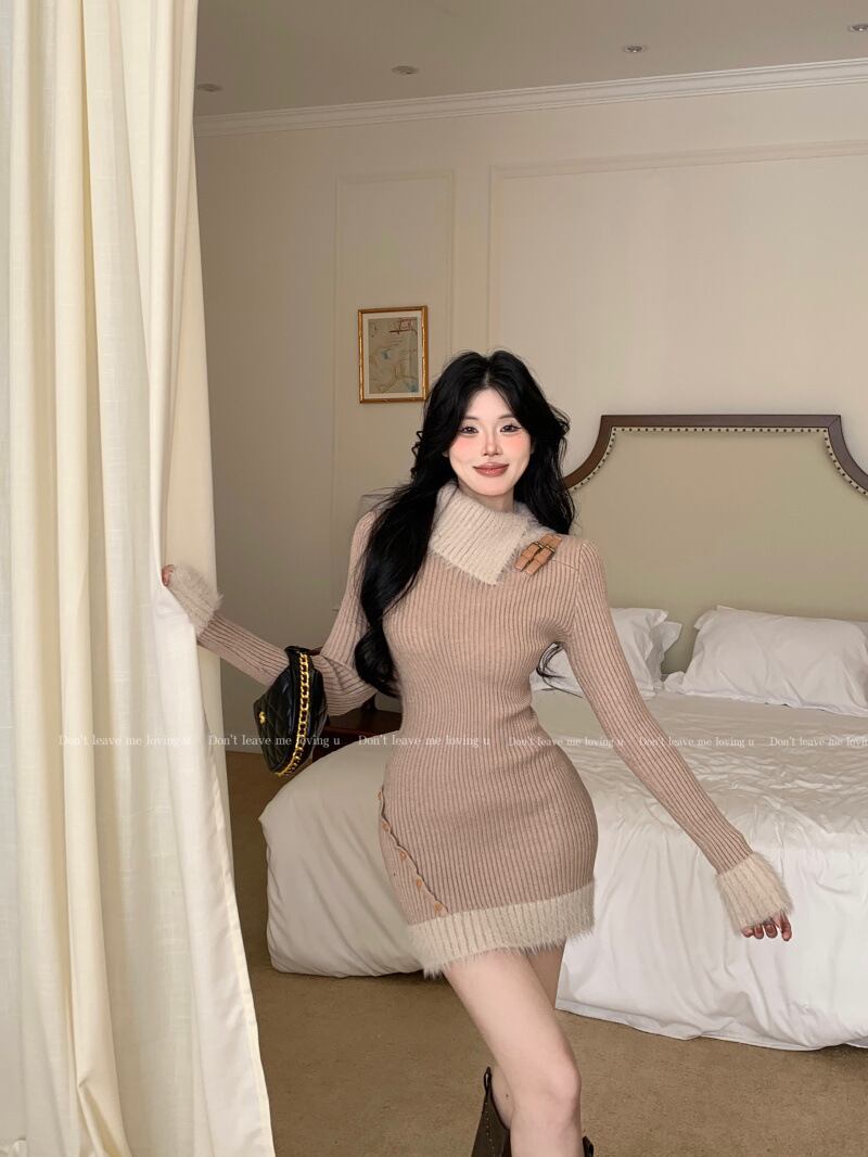 【dress】タイトニットワンピース G19329