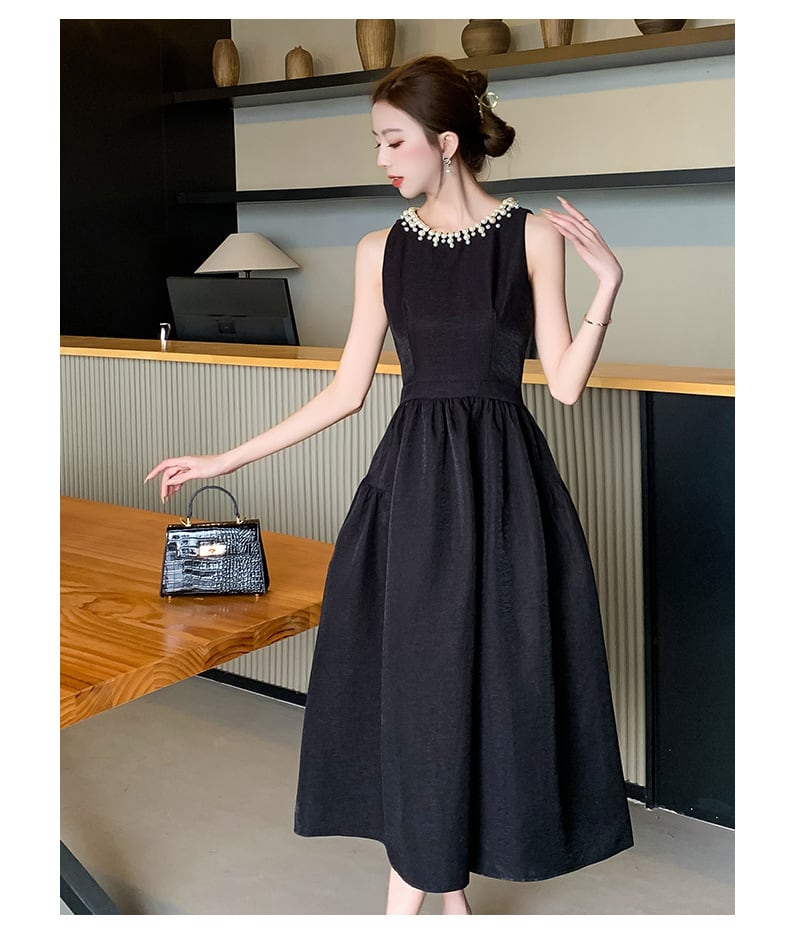 【dress】ビーズノースリーブワンピース G21050