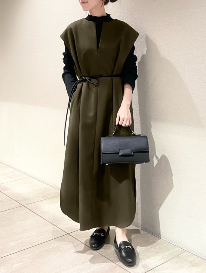 【dress】ベストワンピースベルト付き　M26368