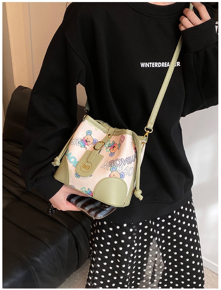 【小物】肩掛け斜め掛けバケツ型バッグG20480