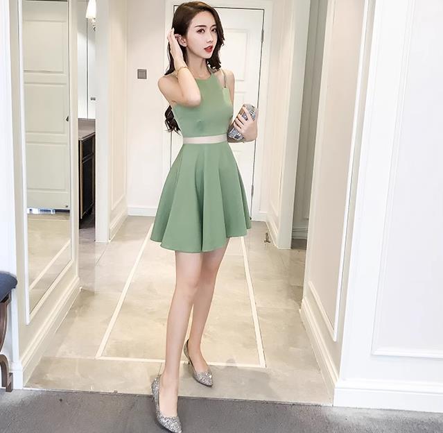 【dress】透かし彫りAラインワンピースF7460