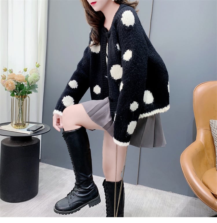 【outer】クルーネックニットカーデ　M26954