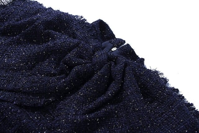 【dress】フレアスリーブレース切替ワンピースF7041