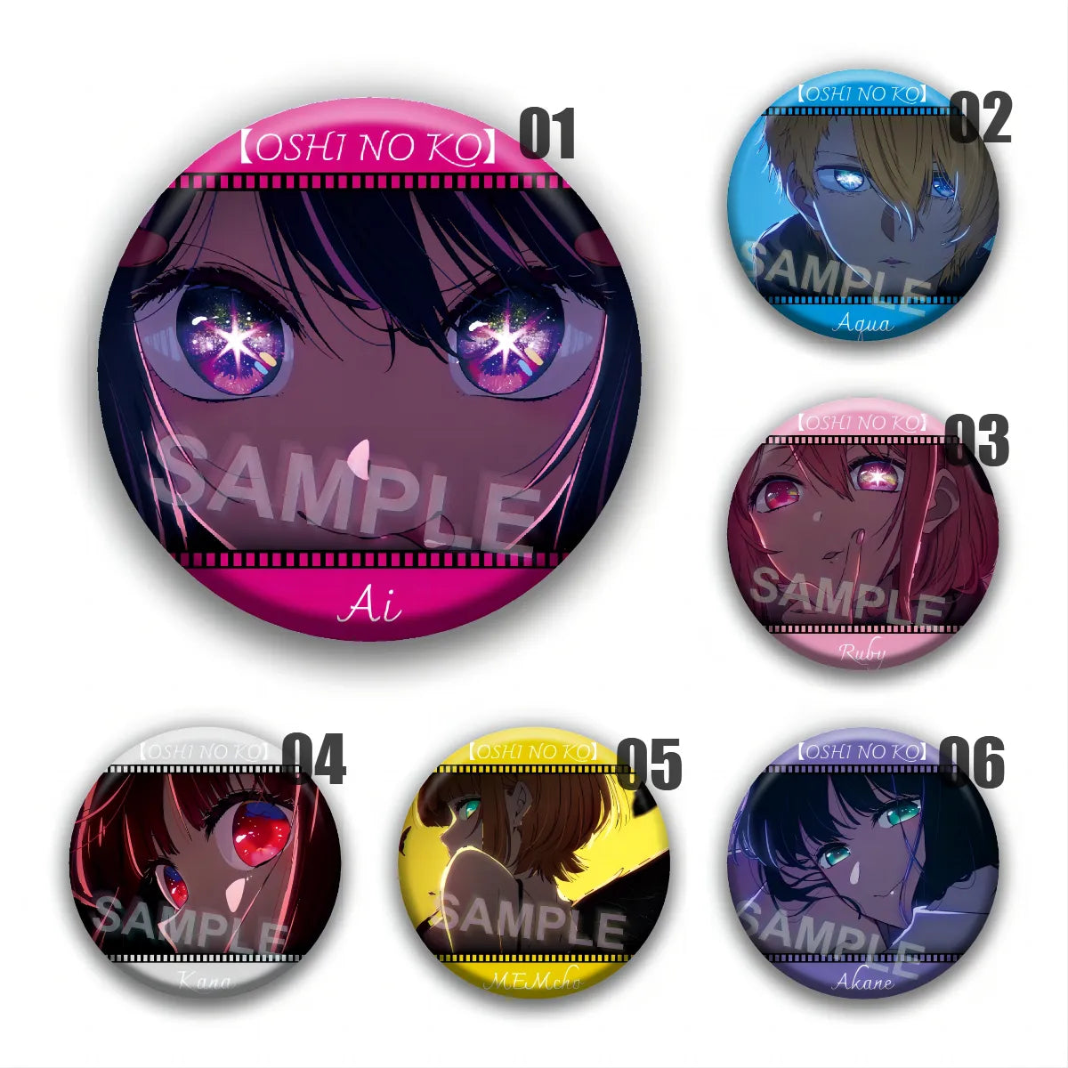 【GOODS】推しの子 58mm 缶バッジ クリア Q2382