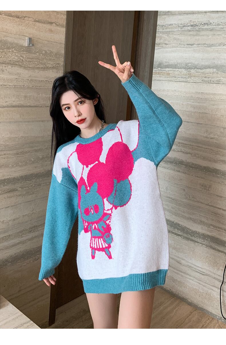 【tops】クルーネックニットセーター　M17997