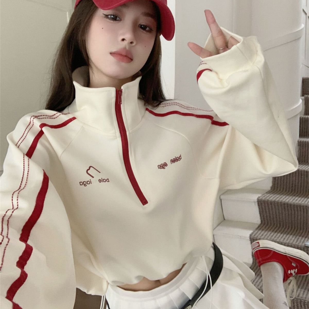 【tops】スタンドネックパーカー　N2953
