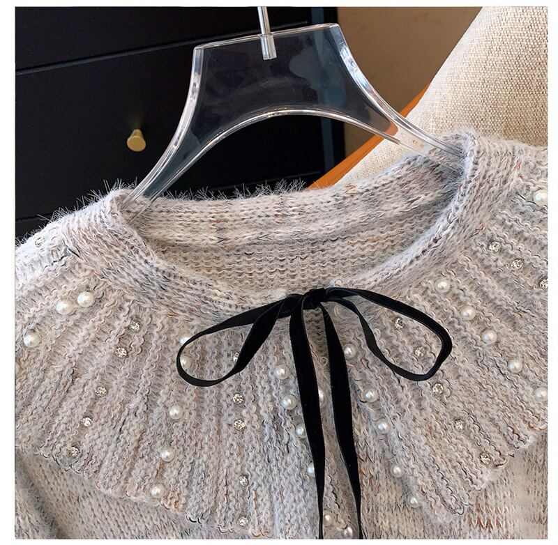 【tops】パールニットセーター　M27186