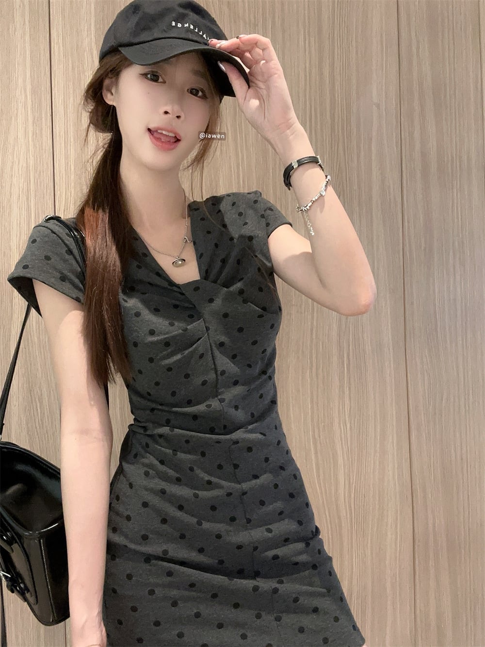 【dress】ドット柄ワンピース　M24404