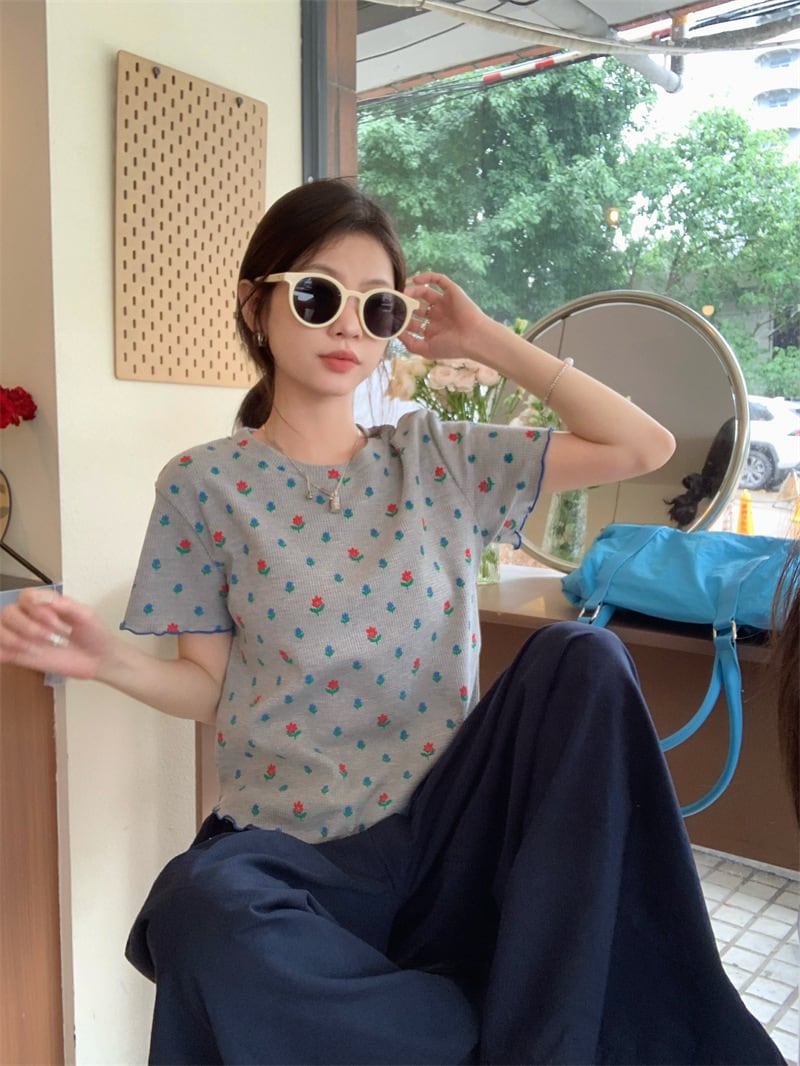 【set】Tシャツ×ワイドパンツセット　M24788