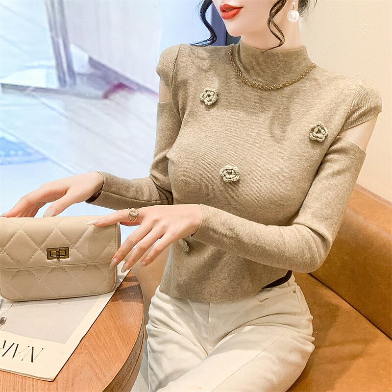 【tops】立体フラワーニットトップス　M27967