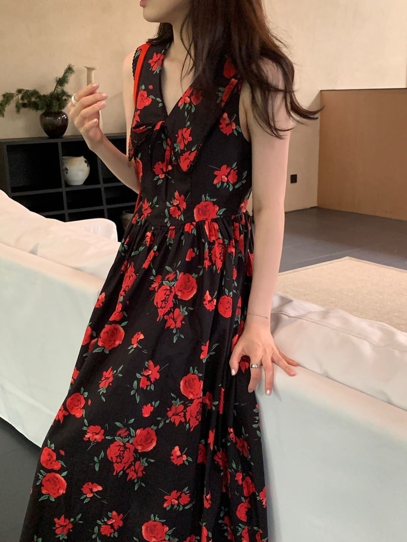 【dress】花柄ワンピース　M24869